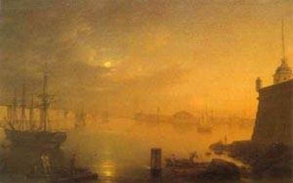Moonlit night in st petersburg 1839 xx the pushkin museum in moscow russia